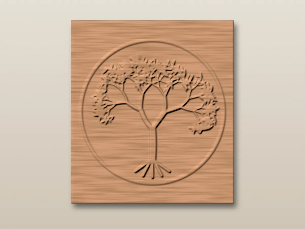 3D Tree of Life Relief, CNC design mockup