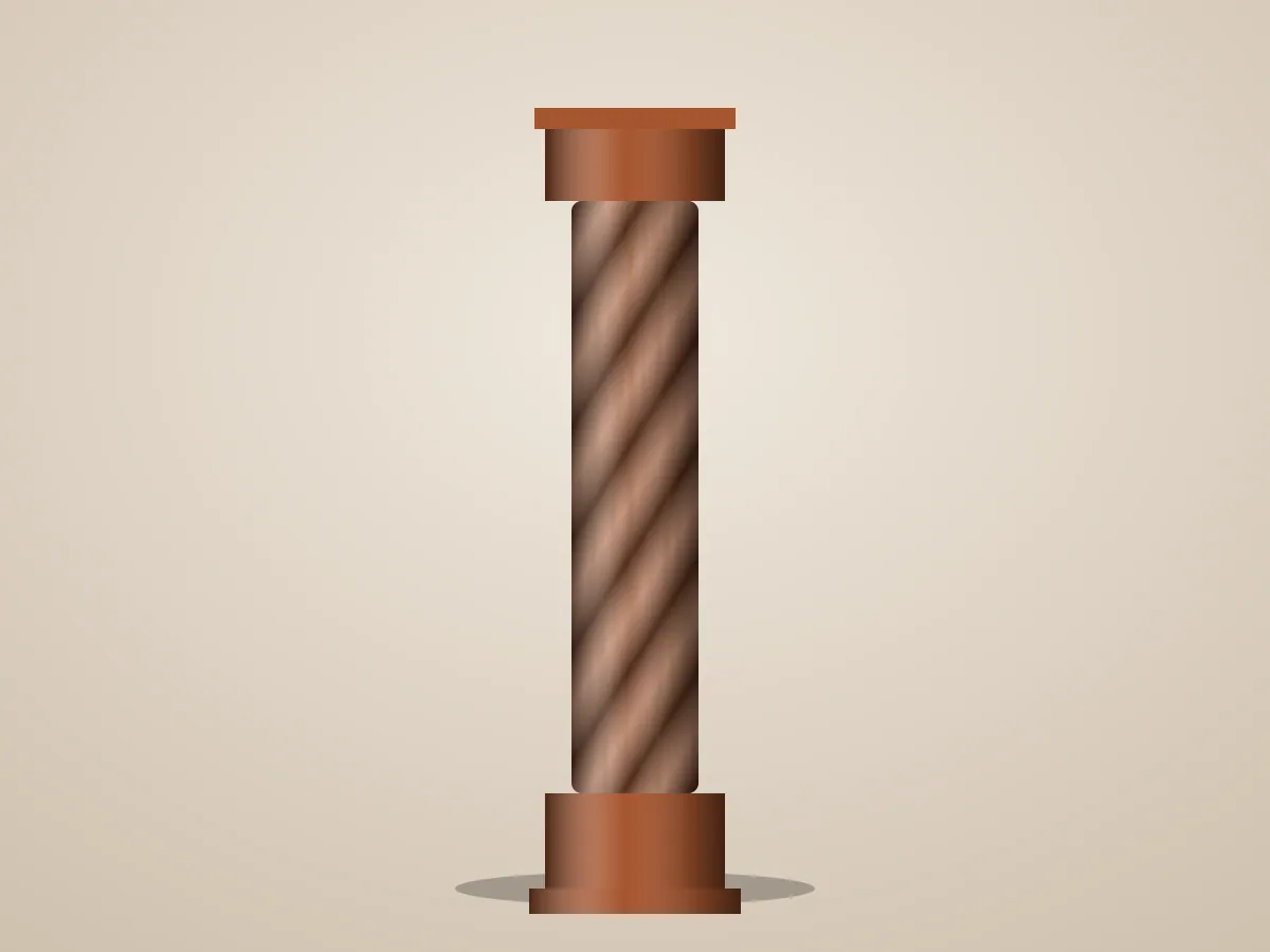 Barley Twist Column, CNC design mockup