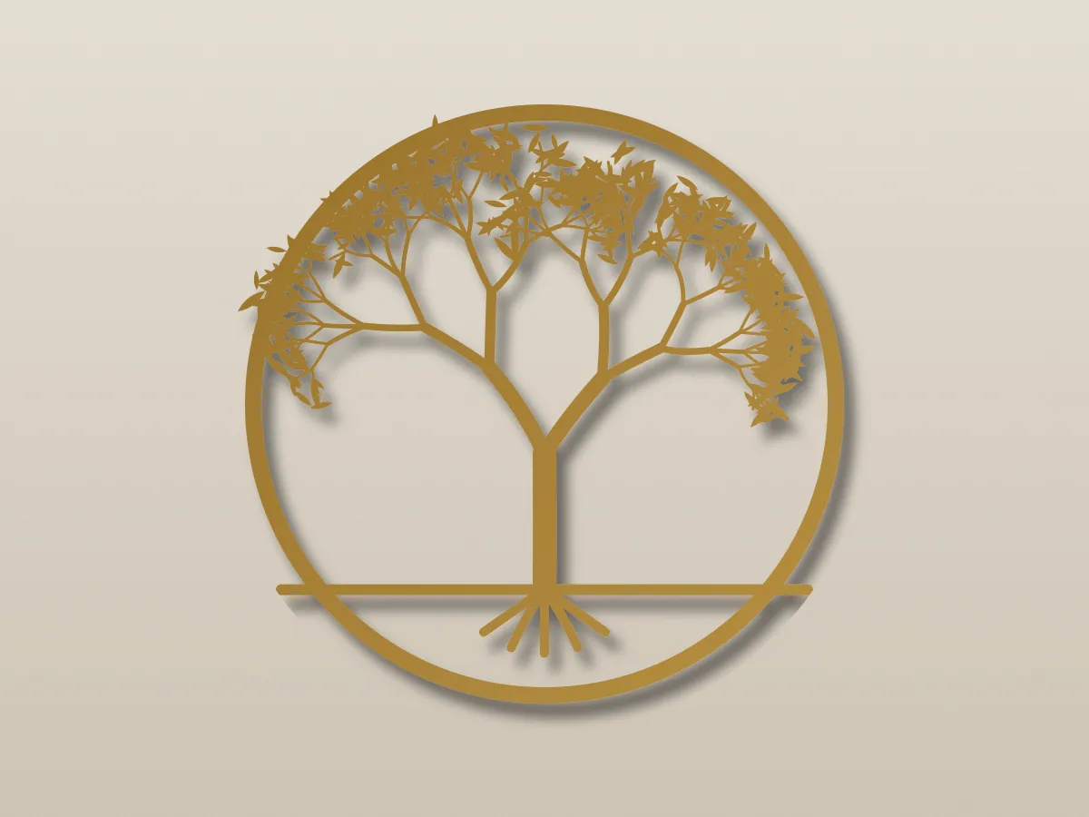 Tree of Life Metal Wall Art, CNC design mockup